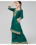 Afghan Cotton Embroidered Kurta Gown – Traditional National Style Dress
