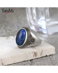 925 Sterling Silver Oval Lapis Lazuli Ring