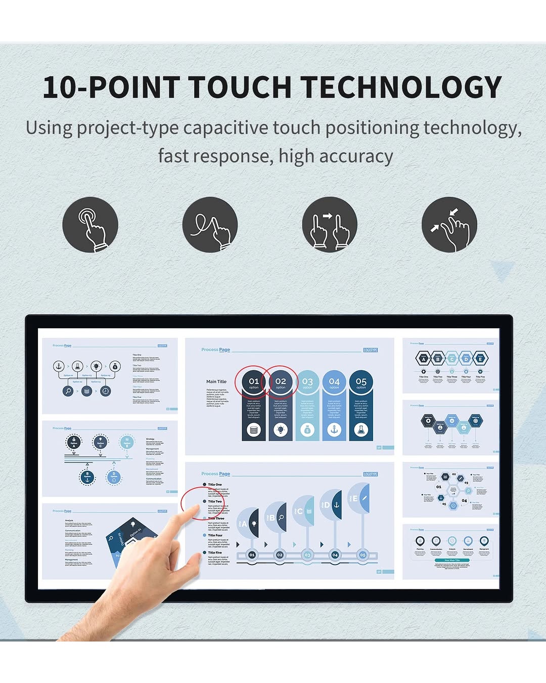 TouchWo Interactive Whiteboard – 32" to 65" Touchscreen