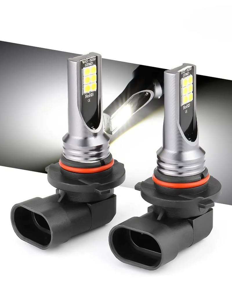 LED Headlight Bulbs – 6000K White, 10000LM, Pair