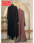 Afghan Pearl Open Abaya – Luxury Kimono Caftan Robe