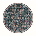 Round Moroccan Trellis Rug – Emerald Green Vintage Circle Carpet