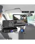 3-Lens 1080P Dash Cam – Front, Cabin and Rear Cameras