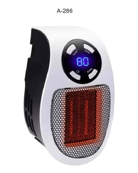 Portable Mini Heater – 500W with Thermostat & Timer