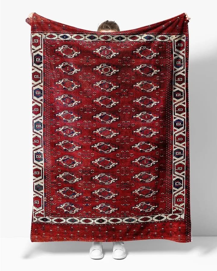 Afghan Kilim Rug – Vintage Tribal Red Wool