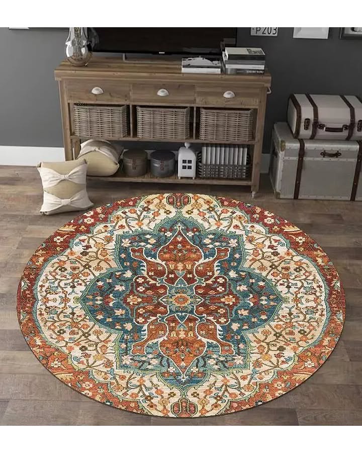 Afghan Mamluk Area Rug – Classic Persian Medallion