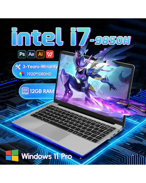 14.1" Intel i7-9850H Slim Laptop – 12GB RAM, 512GB SSD