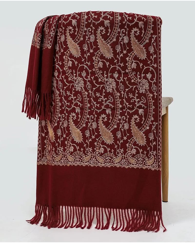 Embroidered Ethnic Shawl Scarf