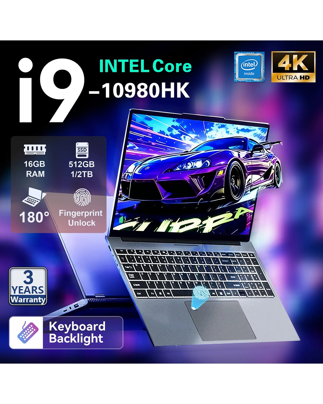 15.6" Ultra i9-10980HK Laptop – 16GB RAM, 1TB SSD