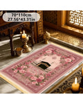 Afghan Pink Floral Kaaba Prayer Rug