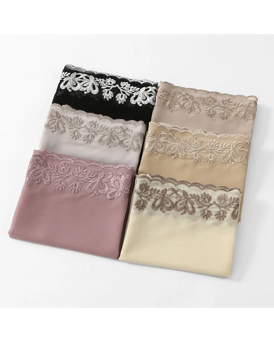 Afghan Butterfly Embroidery Chiffon Hijab – Long Scarf Shawl