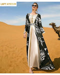 Afghan Open Abaya Set – 2 Piece Embroidered Kimono and Dress