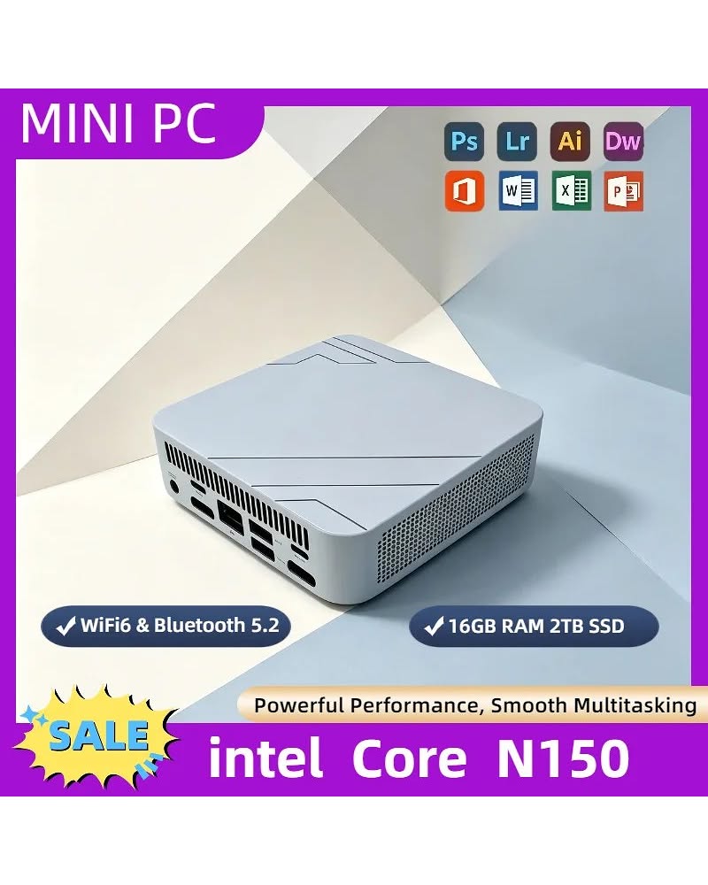 Intel N150 Mini PC – 16GB RAM, 512GB SSD