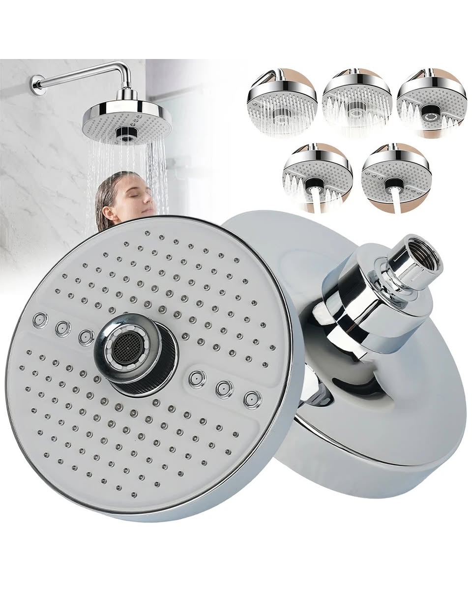 Handheld Shower Head – 5 Spray Modes, High Pressure