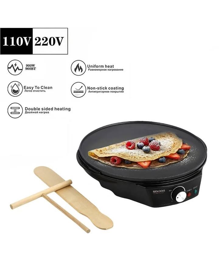 Electric Crepe Maker & Pancake Griddle – 110V
