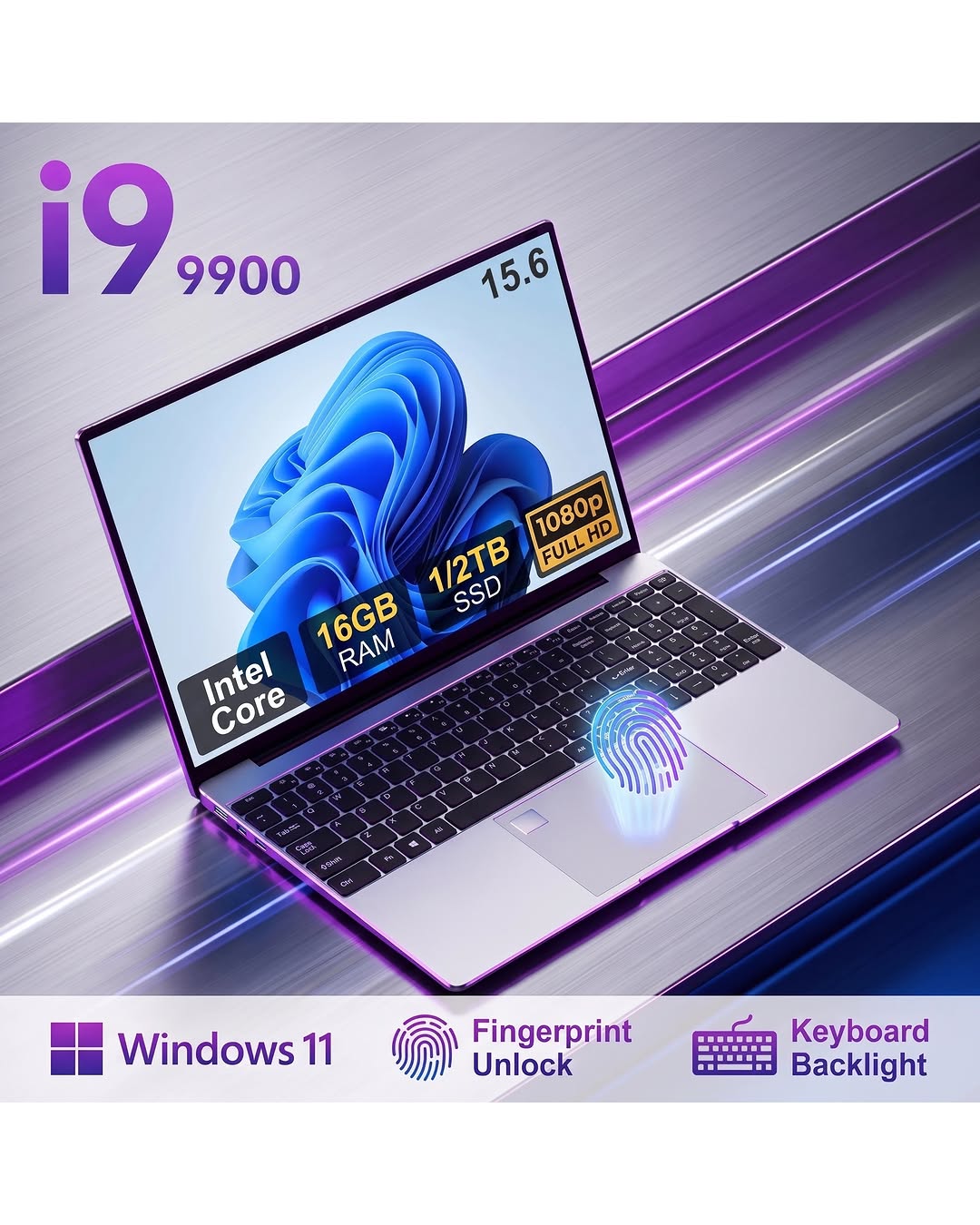15.6" Intel i9-9900 Laptop – 32GB RAM, 2TB SSD
