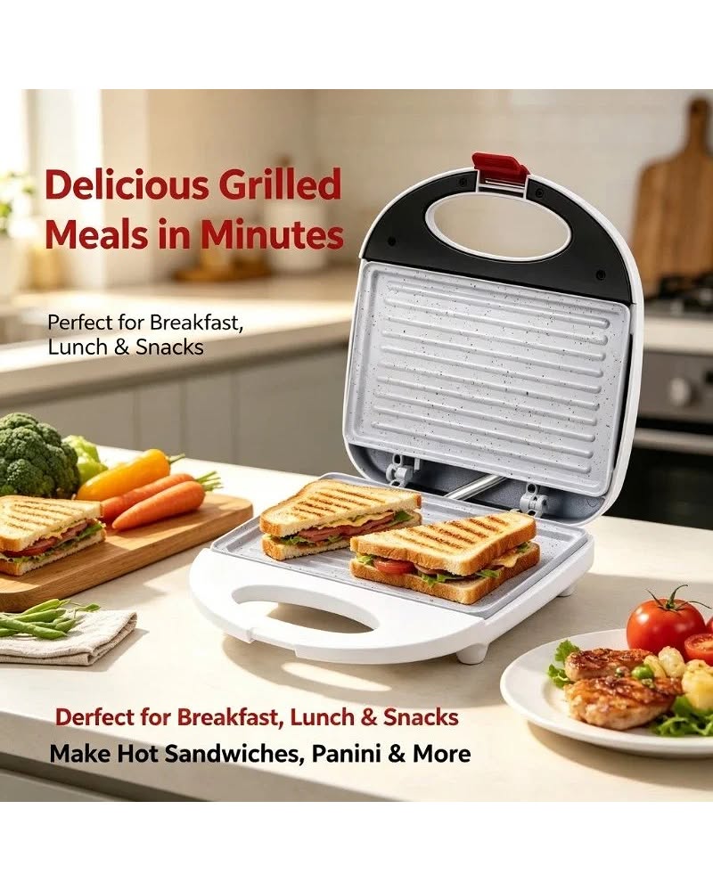 Panini Press & Sandwich Maker – 750W Electric Grill