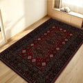 Vintage Persian Medallion Area Rug – Red Black Washable Carpet