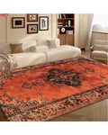 Afghan Chobi Area Rug – Rust Medallion Vintage