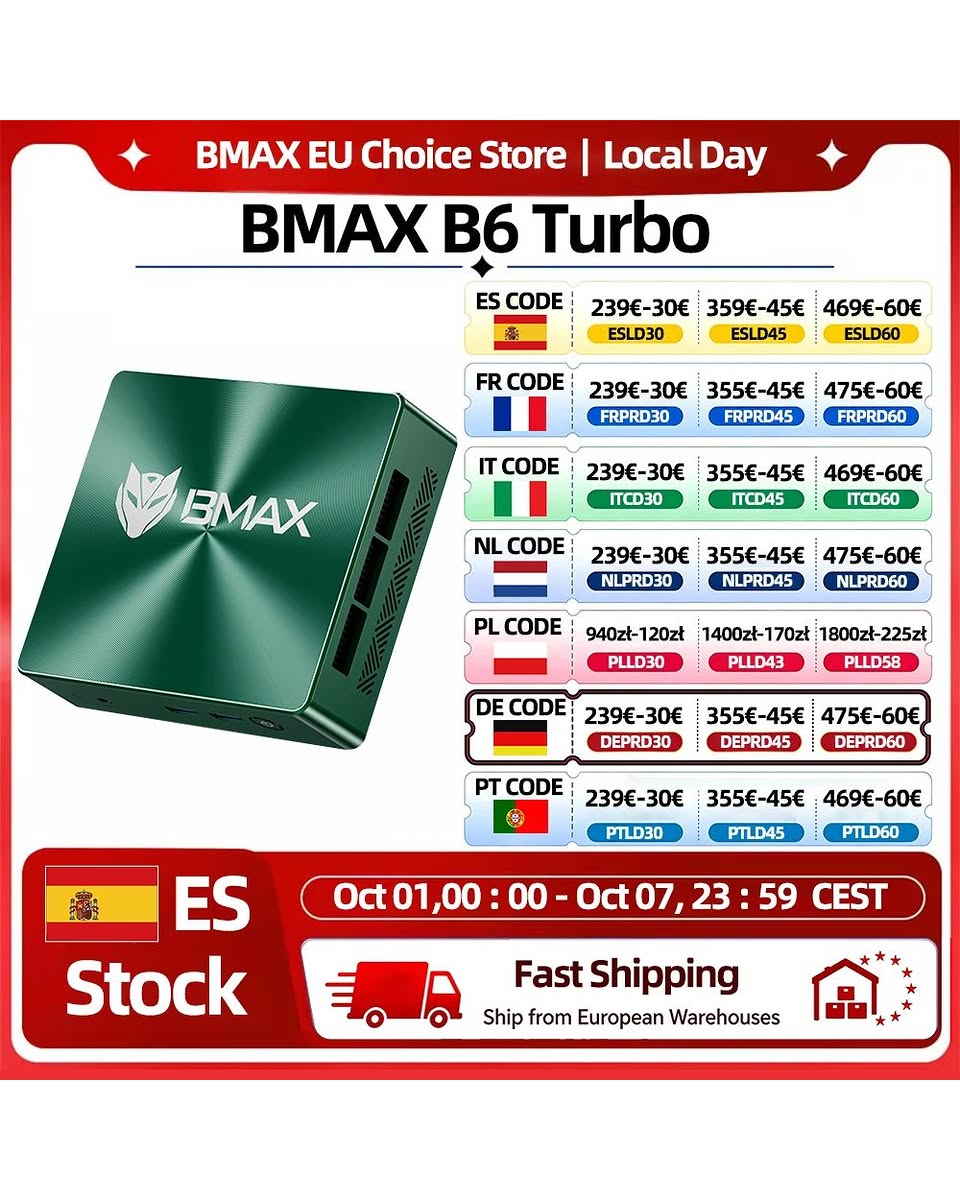 BMAX B6 Turbo Mini PC – Intel i5-8257U, 16GB RAM, 512GB SSD