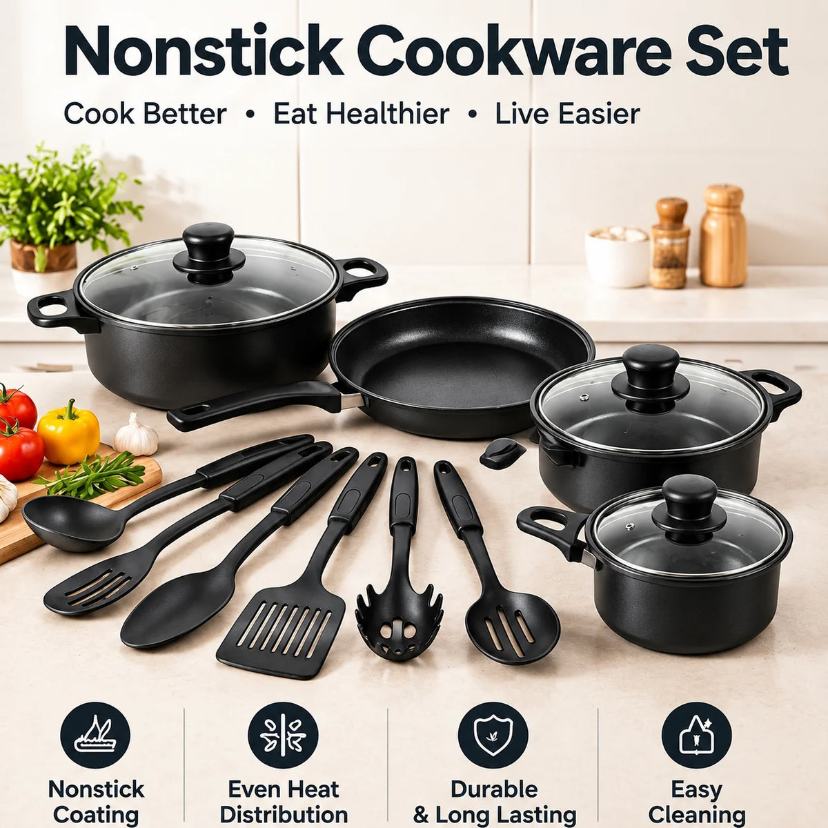 Maifan Stone Non-Stick Cookware Set