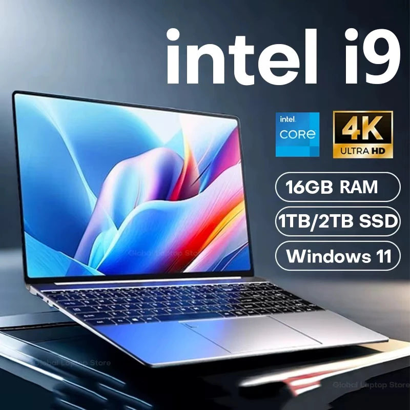 15.6" Intel i9 Laptop – 16GB RAM, 1TB SSD, Windows 11 Pro