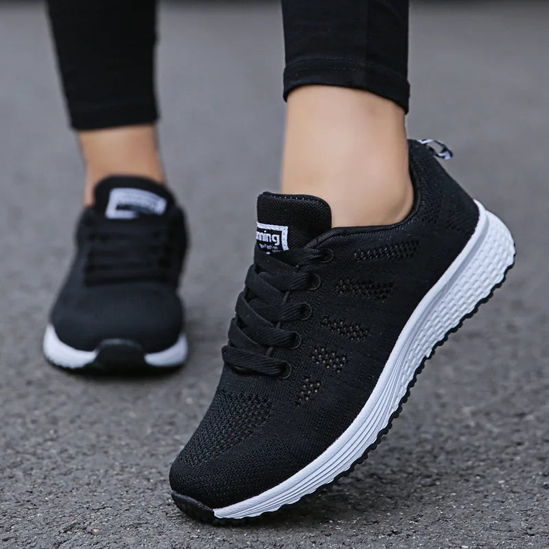 Women's White Fashion Sneakers