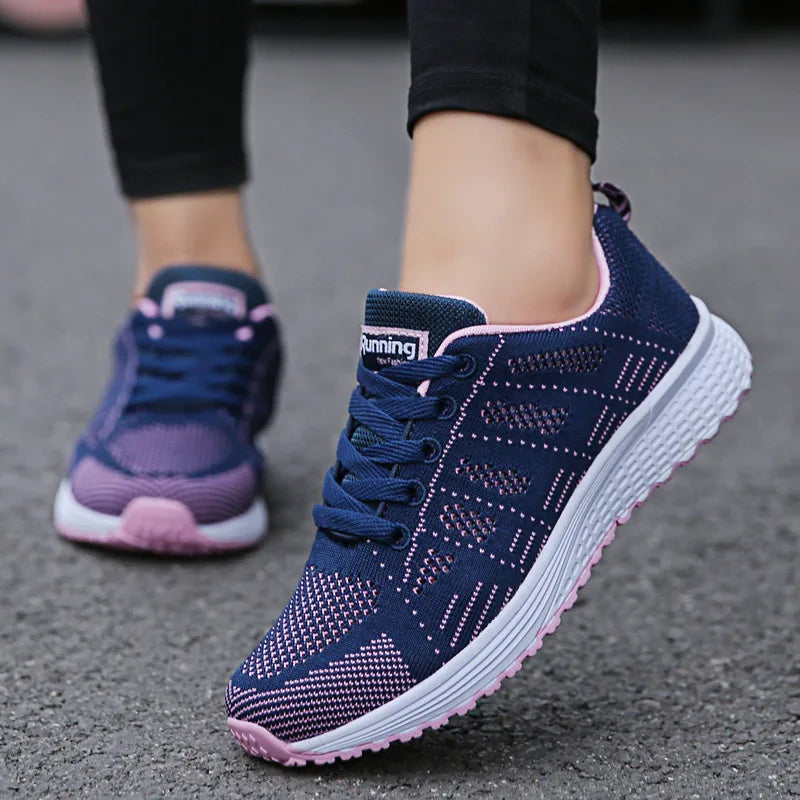 Women's White Fashion Sneakers
