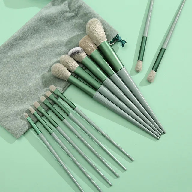 13 Piece Makeup Brush Set with Bag