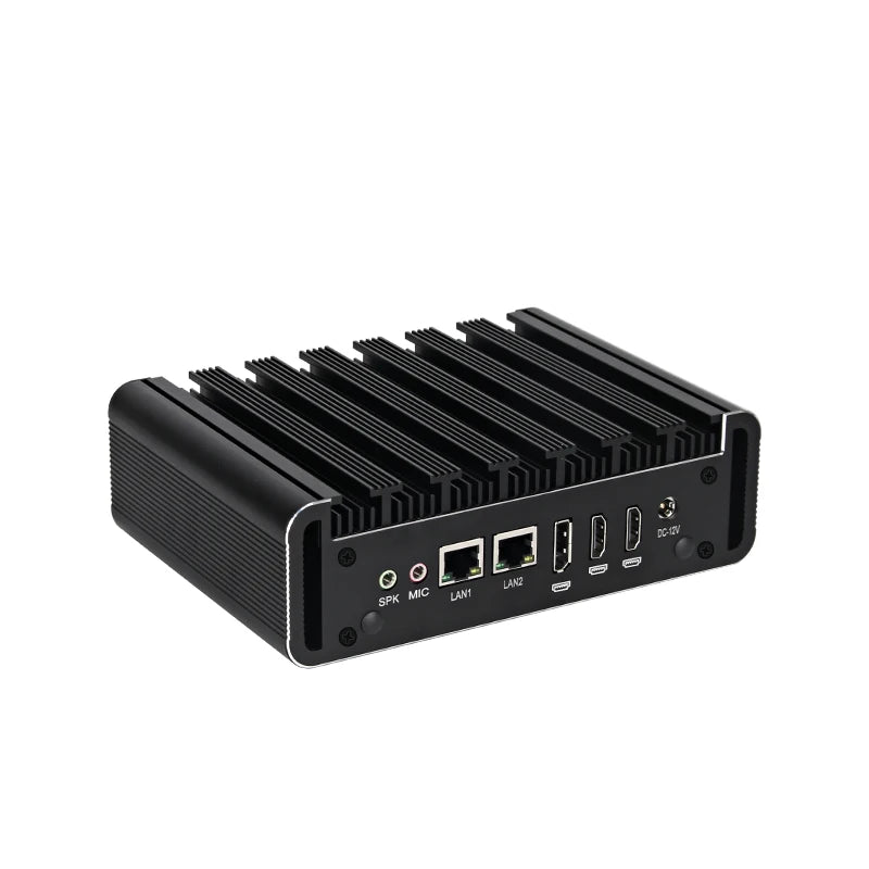 Fanless Industrial Mini PC Intel N100 8GB RAM 256GB SSD Dual LAN