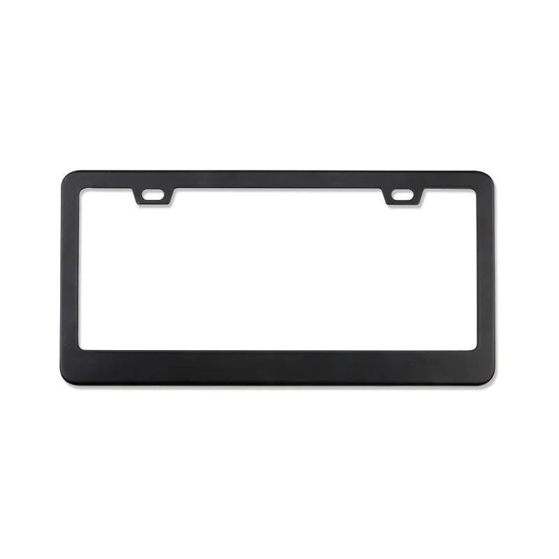 Alloy License Plate Frame, Black Carbon
