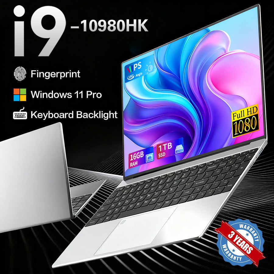 New 15.6 Inch Laptop Intel Core i9 16GB RAM 1TB SSD Ultra Slim