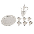 Gold Turkish Tea Set - 8 Piece with Tray