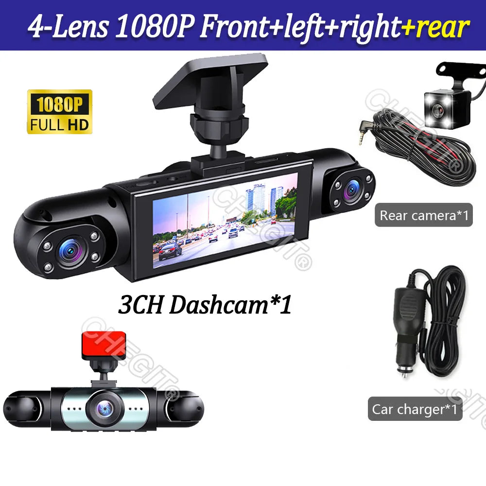 360° 4-Channel Dash Cam