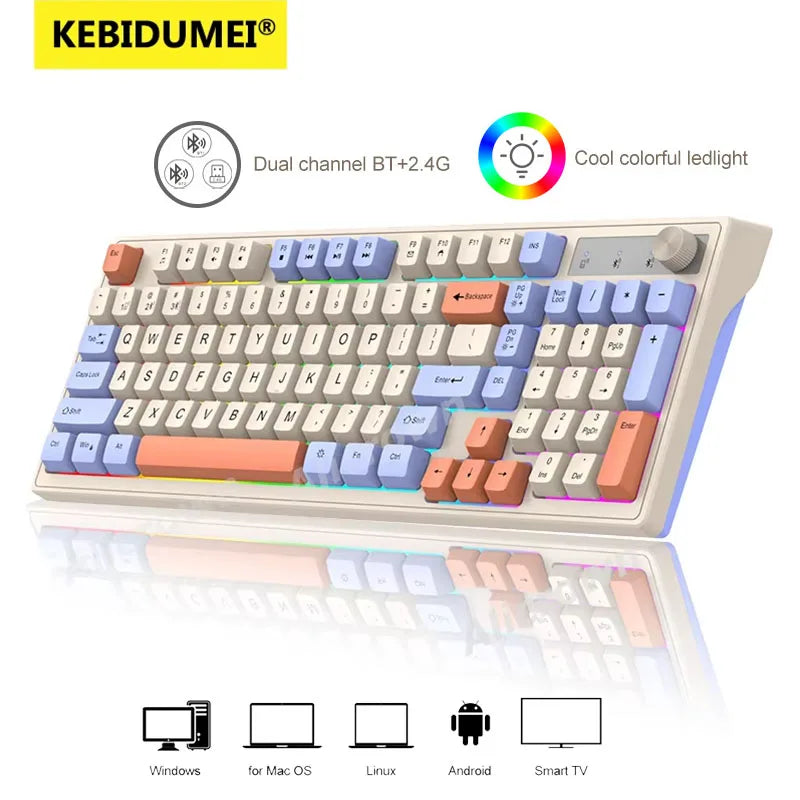 KEBIDUMEI Mechanical Keyboard 104 Keys RGB Wired