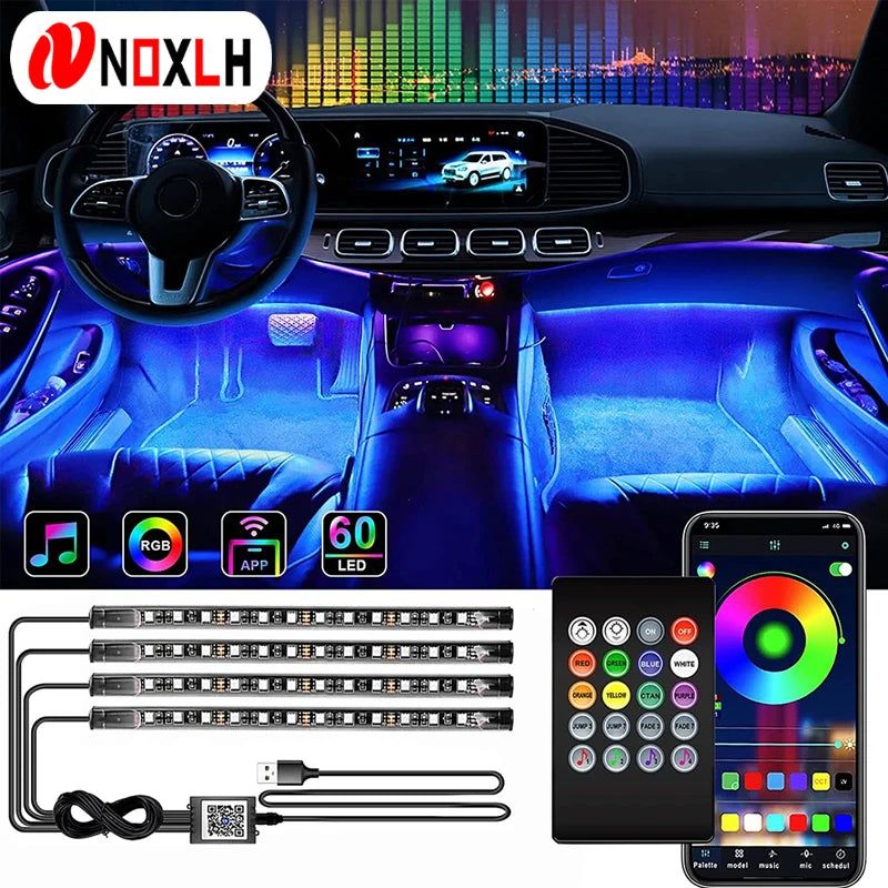 LED Car Interior Strip Lights – RGB Ambient Lighting Kit
