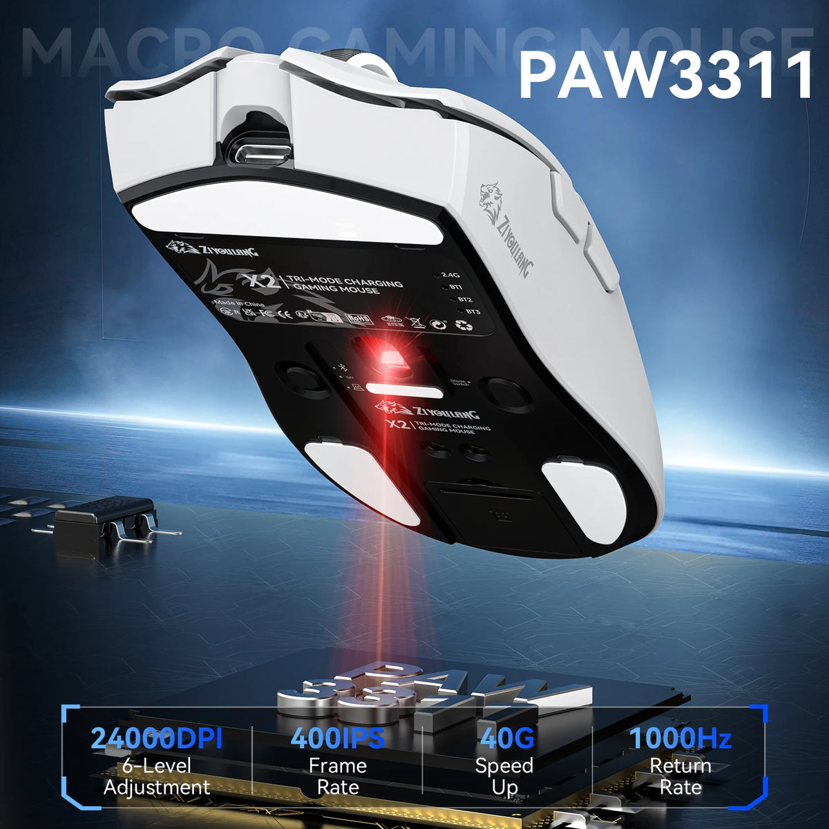 Bluetooth Wireless Gaming Mouse Paw3311