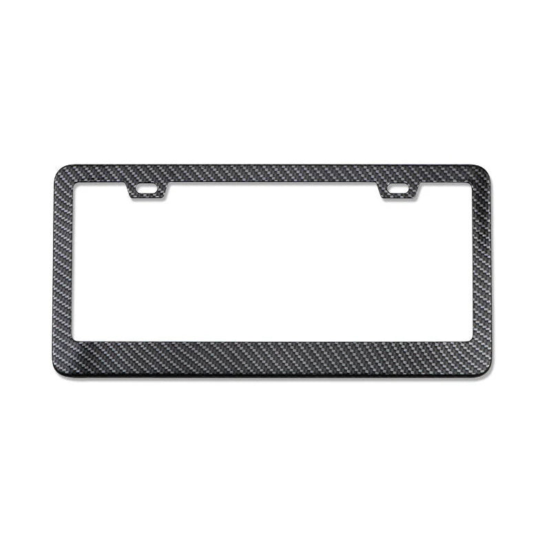 Alloy License Plate Frame, Black Carbon
