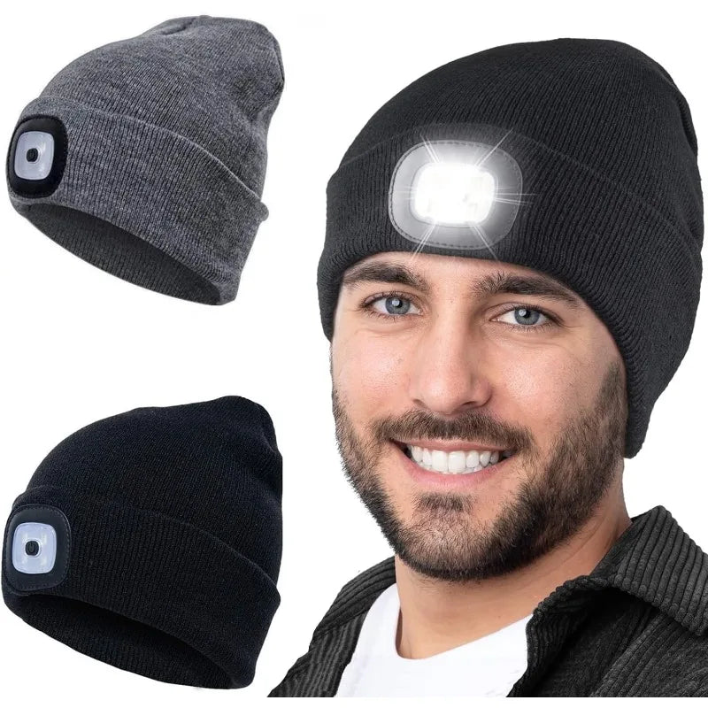 LED Beanie Hat with Light