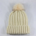 Winter Silk Satin Lined Beanie Hats Men Women Thick Warm Adult Knitted Hats With Fur Pom Pom Soft Male Female Skullies Caps
