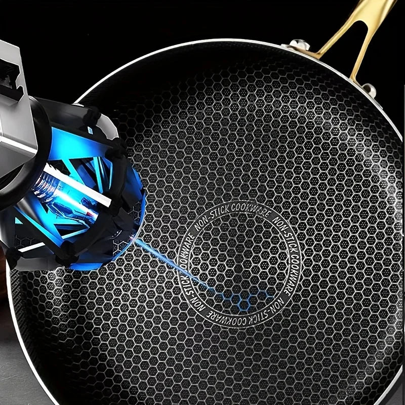 316 Stainless Steel Honeycomb Frying Pan