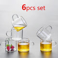Borosilicate Glass Coffee Cups - Set of 6
