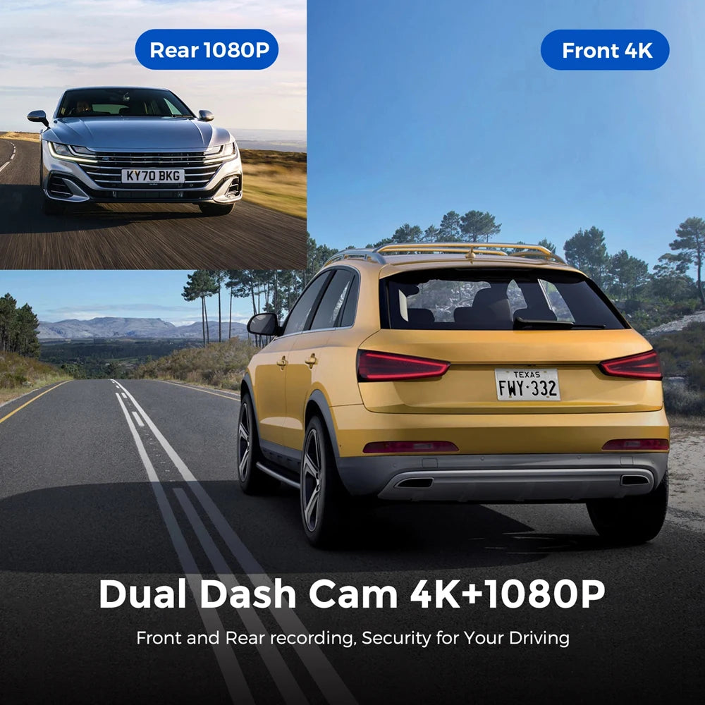 Budget 4K Front+Rear Dash Cam