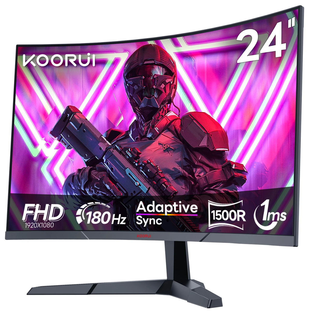 24 Inch Curved Gaming Monitor 2K QHD 144Hz IPS