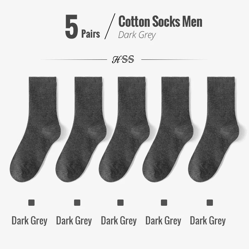 Men's Cotton Crew Socks, 5-Pack