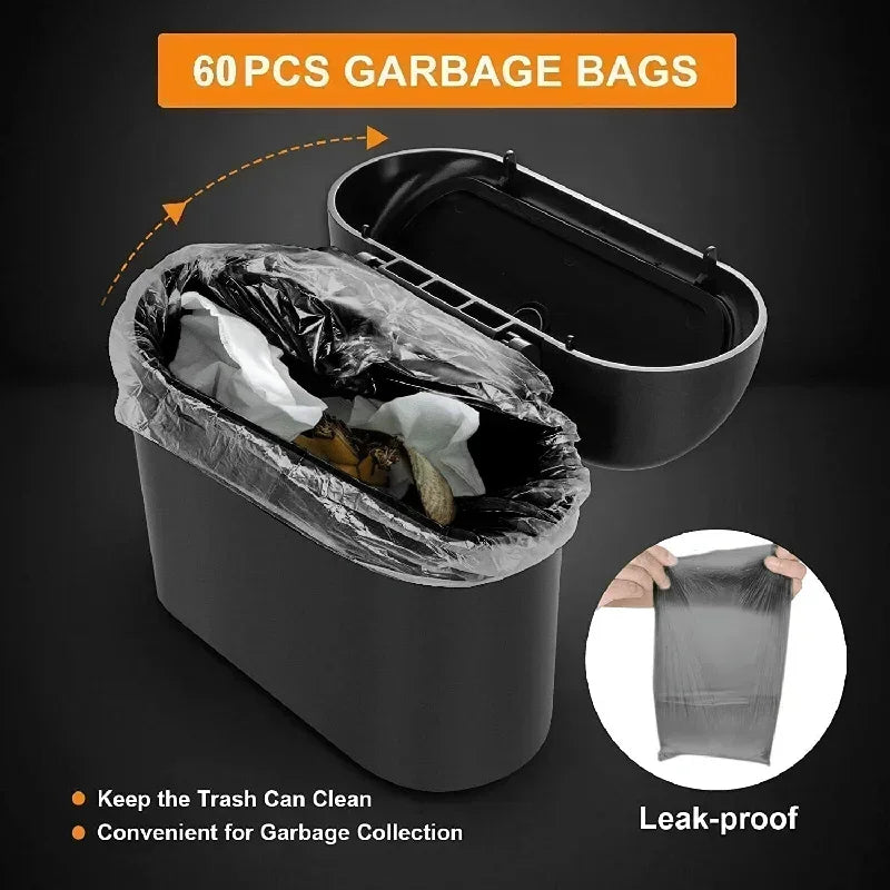 Leak-proof Mini Car Trash Can with Lid