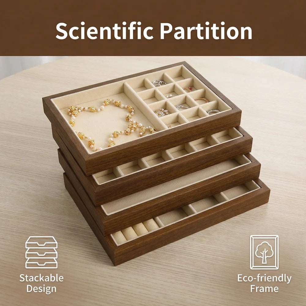 Wooden Jewelry Organizer Tray