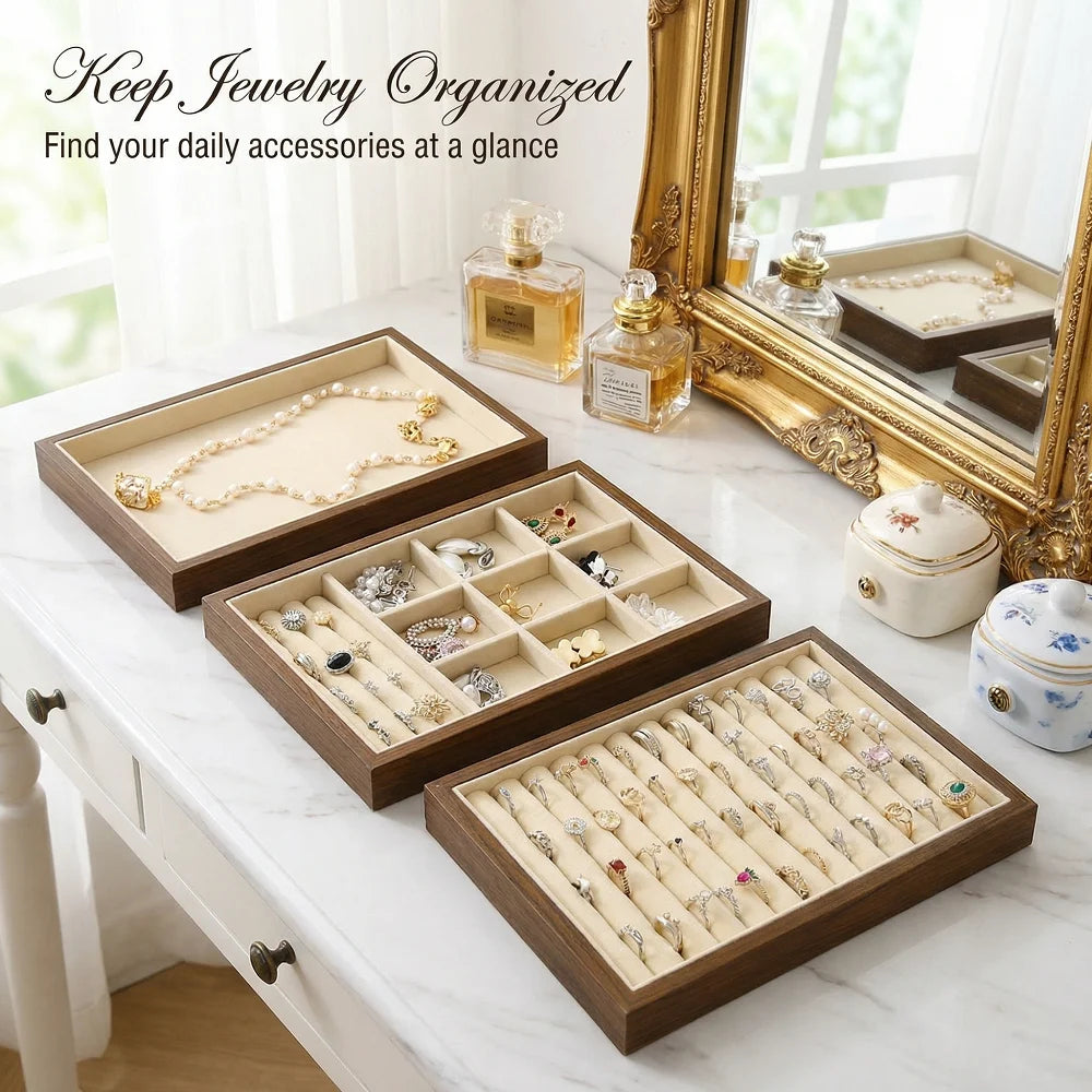 Wooden Jewelry Organizer Tray