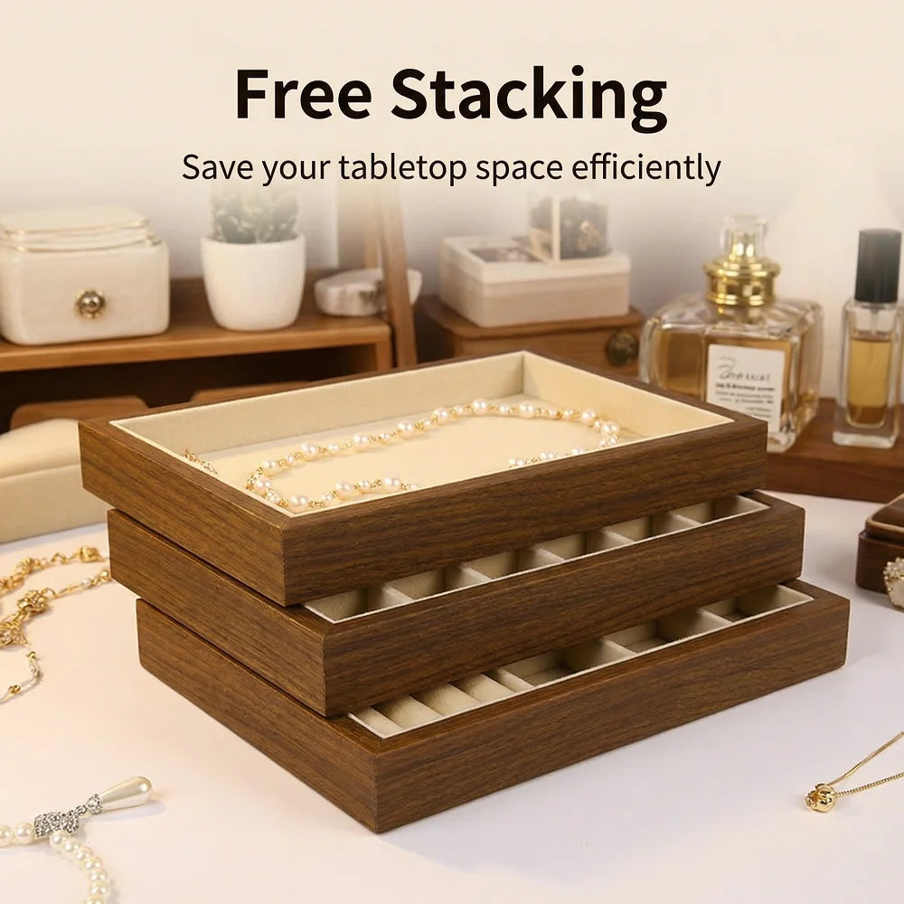 Wooden Jewelry Organizer Tray