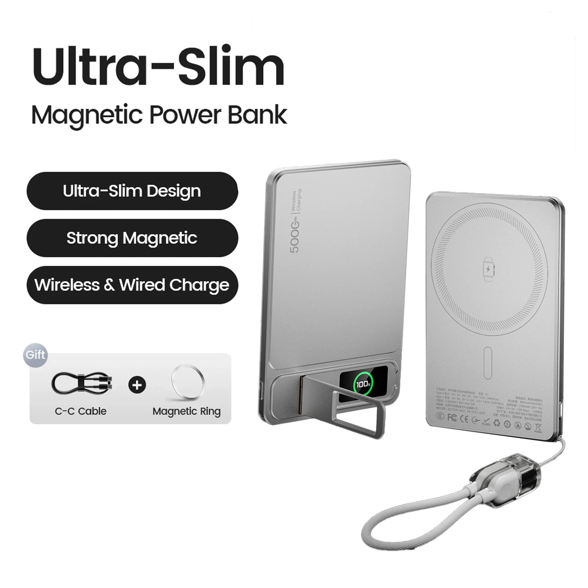 Magnetic Wireless Power Bank 10000mAh